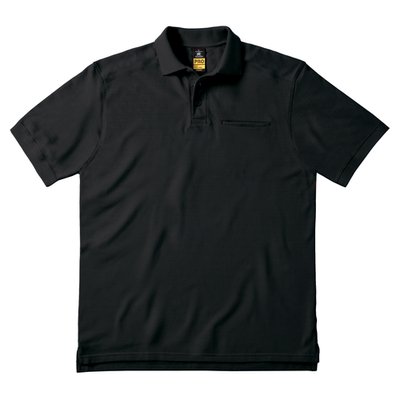 Polo de algodón peinado Black 3XL