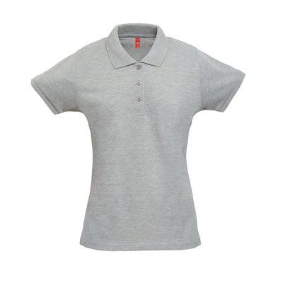 Polo Algodón-Poliéster Mujer Gris claro matizado S