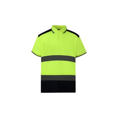 Polo Alta Visibilidad Bicolor Hi Vis Yellow / Navy M