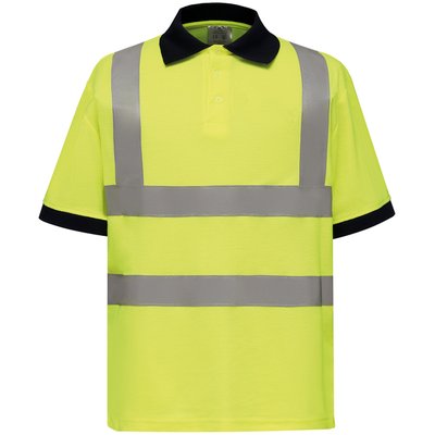 Polo alta visibilidad manga corta Hi Vis Yellow S