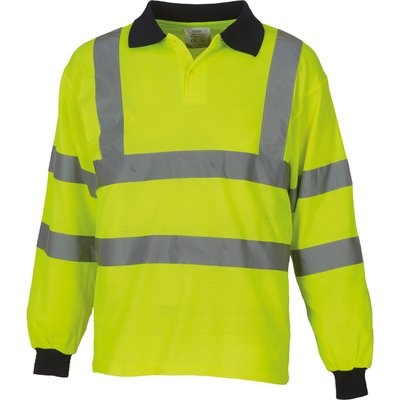 Polo alta visibilidad manga larga Hi Vis Yellow S