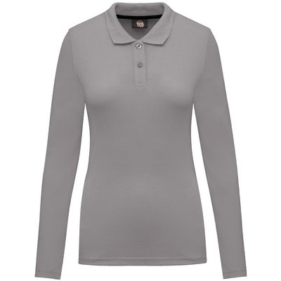 Polo Antibacteriano Mujer Manga Larga Alloy Grey 3XL