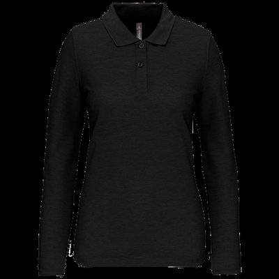Polo Antibacteriano Mujer Manga Larga Black M