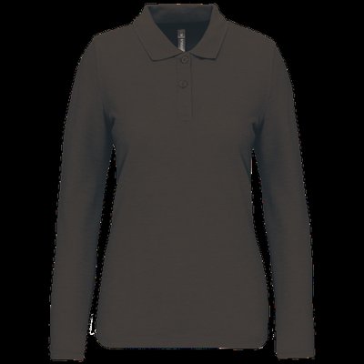 Polo Antibacteriano Mujer Manga Larga DARK GREY L
