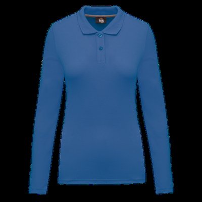 Polo Antibacteriano Mujer Manga Larga Light Royal Blue Xxl
