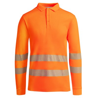 Polo AV Manga Larga Transpirable NARANJA FLUOR M
