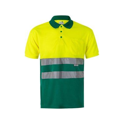 Polo con bandas reflectantes Verde/Amarillo 4Xl
