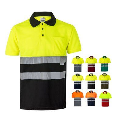 Polo con bandas reflectantes