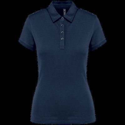 Polo básico de manga corta para mujer Navy XS