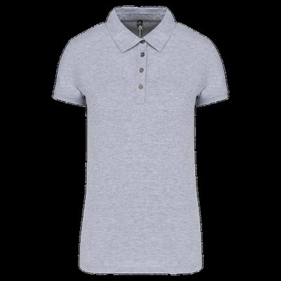 Polo básico de manga corta para mujer Oxford Grey M