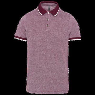 Polo bicolor hombre 100% algodón Marl Wine L