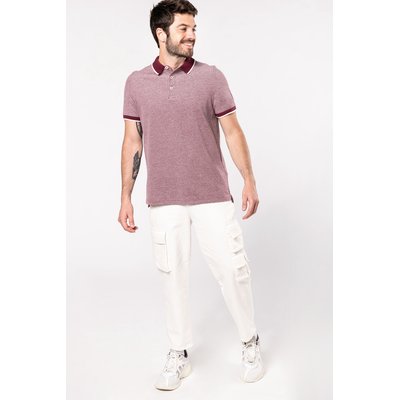 Polo bicolor hombre 100% algodón