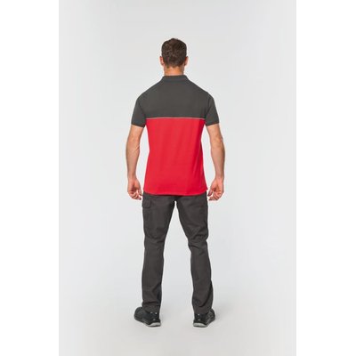 Polo bicolor manga corta unisex