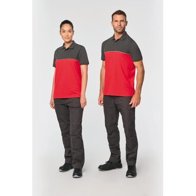Polo bicolor manga corta unisex