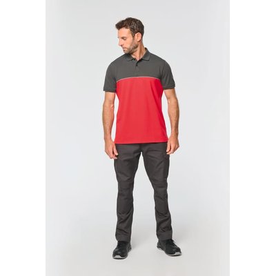 Polo bicolor manga corta unisex