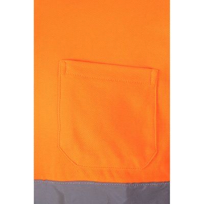 Polo bicolor manga larga con bandas reflectantes