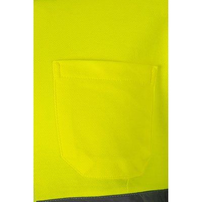 Polo bicolor manga larga con bandas reflectantes
