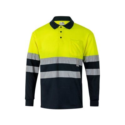Polo bicolor de manga larga