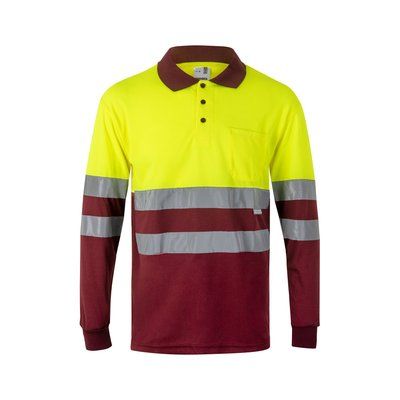 Polo bicolor de manga larga