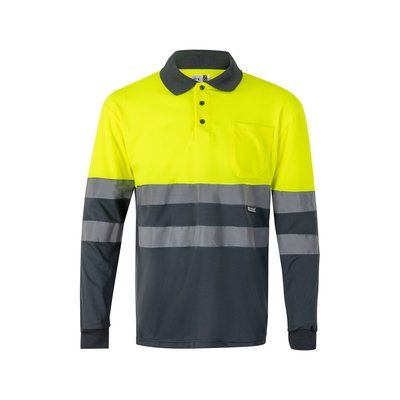 Polo bicolor de manga larga