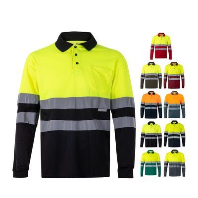 Polo bicolor de manga larga