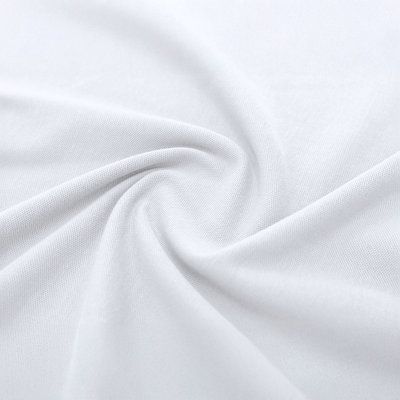 Polo blanco unisex con ribete acanalado