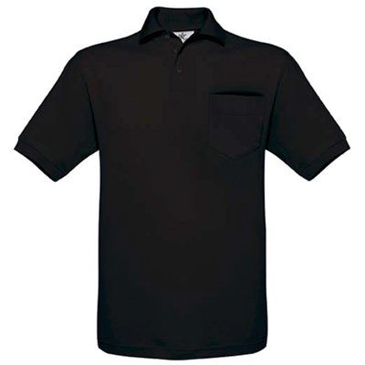 Polo con bolsillo en el pecho Black L