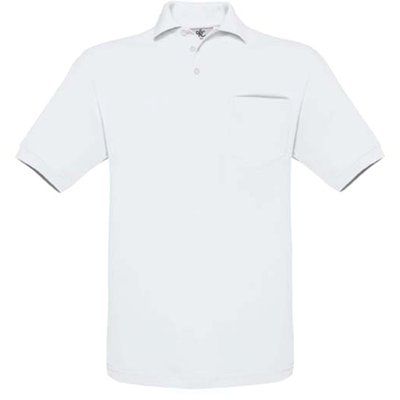 Polo con bolsillo en el pecho White L