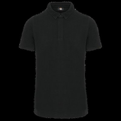 Polo con botones a presión Black L