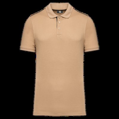 Polo contrastado hombre Camel / Black L