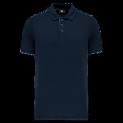 Polo contrastado hombre Navy / Light Royal Blue XL