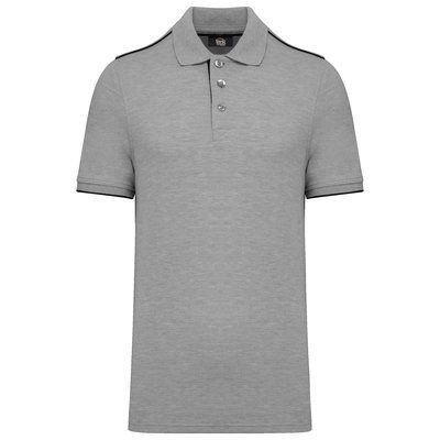 Polo contrastado hombre Oxford Grey / Black XL