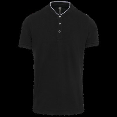 Polo cuello mao para hombre Black / Oxford Grey XXL