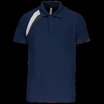 Polo deportivo unisex 100% poliéster Sporty navy/White/Storm grey L