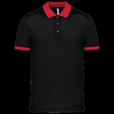Polo entallado y estilo moderno Black / Red XS