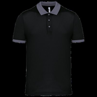 Polo entallado y estilo moderno Black / sporty grey XXL