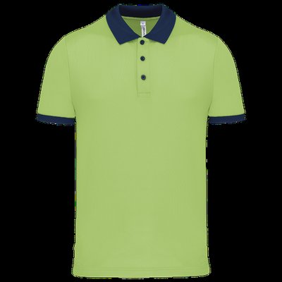 Polo entallado y estilo moderno Lime / Sporty Navy 3XL