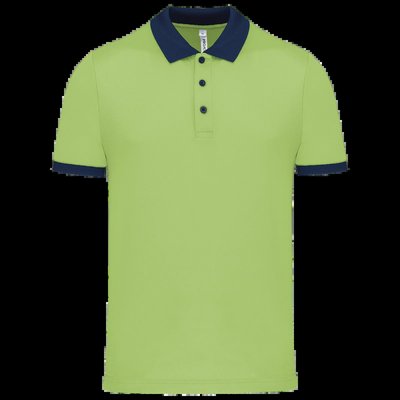 Polo entallado y estilo moderno Lime / Sporty Navy Xl