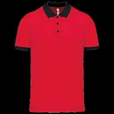 Polo entallado y estilo moderno Red / Black Xl