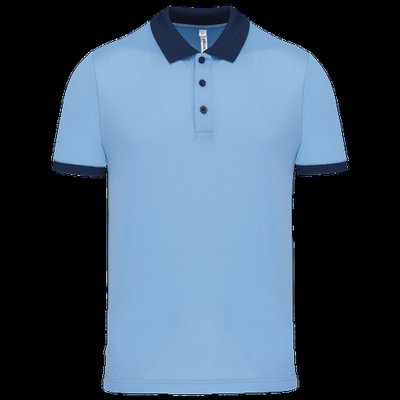 Polo entallado y estilo moderno Sky Blue / Sporty Navy 3XL
