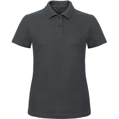 Polo entallado para mujer 100% algodón Anthracite M