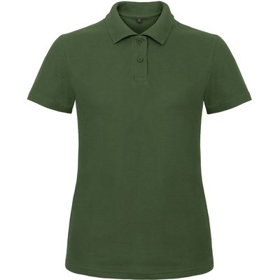 Polo entallado para mujer 100% algodón Bottle Green XS