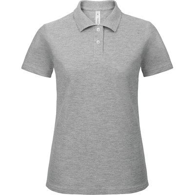 Polo entallado para mujer 100% algodón Heather Grey S