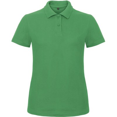 Polo entallado para mujer 100% algodón Kelly Green XS