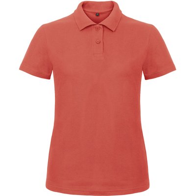 Polo entallado para mujer 100% algodón Pixel Coral M