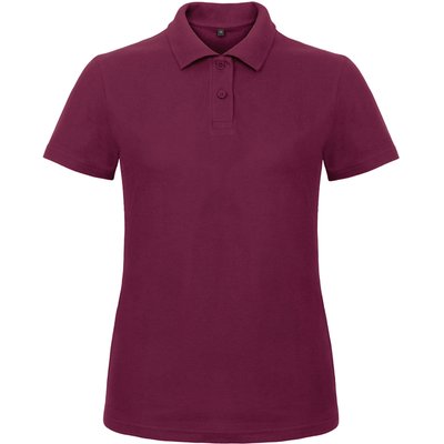 Polo entallado para mujer 100% algodón Wine Xs