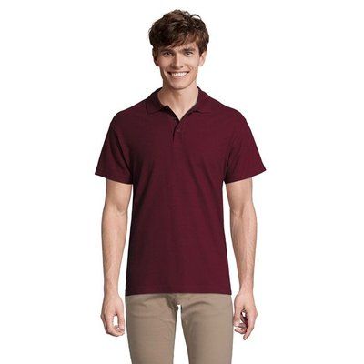 Polo Hombre 210g Algodón Burgundy S