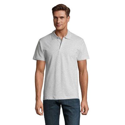 Polo Hombre 210g Algodón Ceniza M