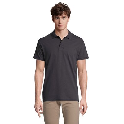 Polo Hombre 210g Algodón Gris Ratón S