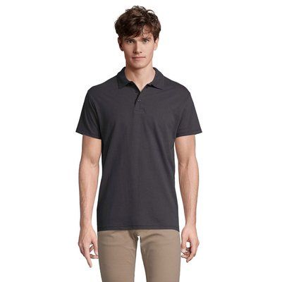 Polo Hombre 210g Algodón Gris Ratón XL